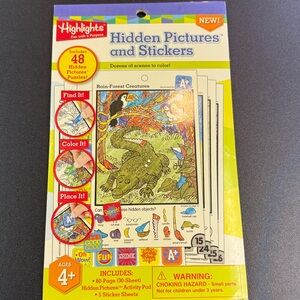 Highlights hidden pictures and stickers